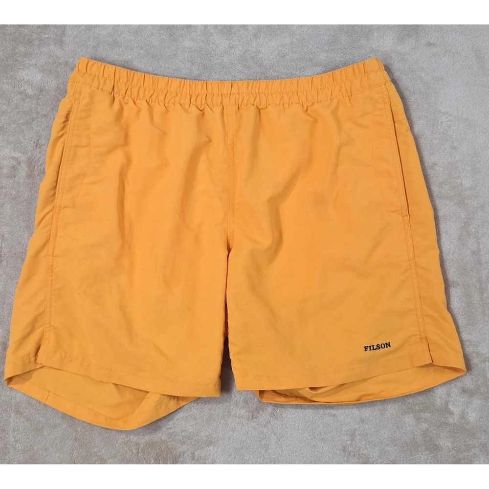 Filson Dry Falls Shorts Mens Large Orange Hiking Camping Nylon 20260878